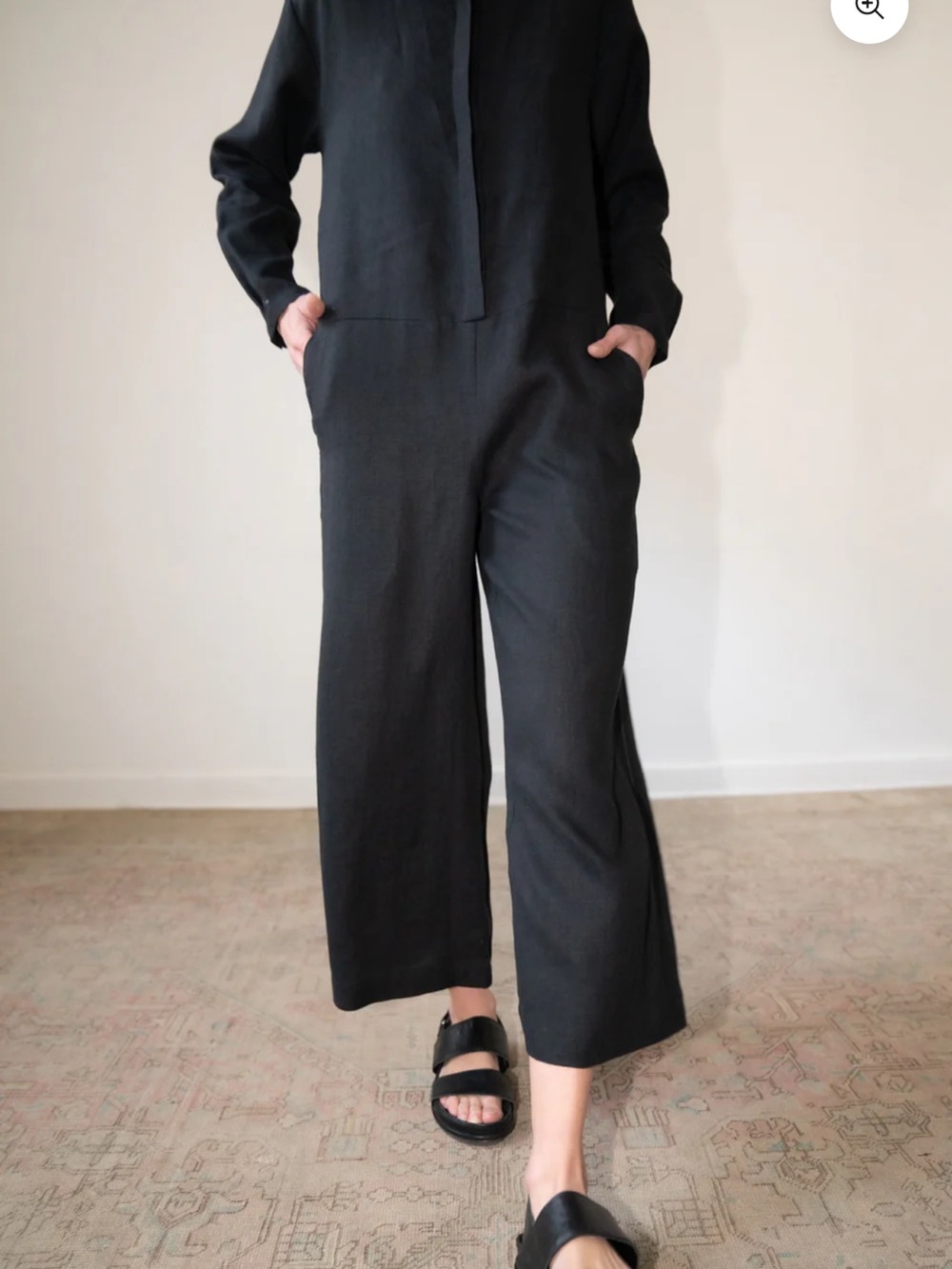 Zii Ropa Black Women's Wade Long-Sleeve Jumpsuit - size medium - Picture 2 of 6